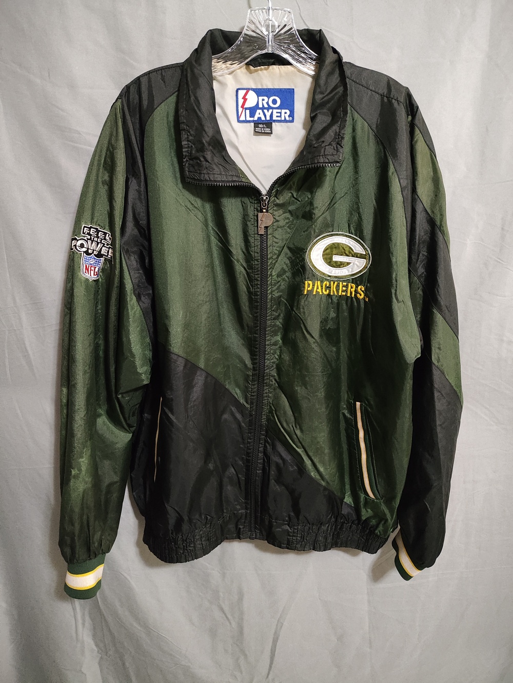 Vintage Green Bay Packers Jacket Mens Large NFL Football Pro Player 90s